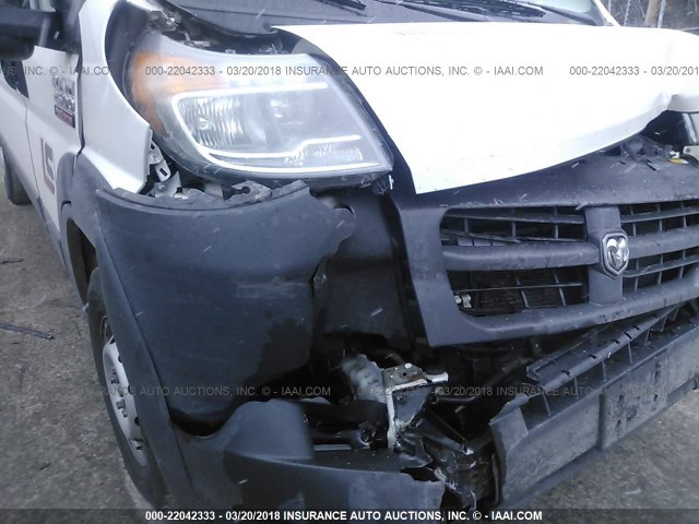 3C6TRVDG3GE100836 - 2016 RAM PROMASTER 2500 2500 HIGH WHITE photo 6