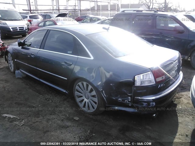 WAUML44E84N024591 - 2004 AUDI A8 L QUATTRO BLUE photo 3