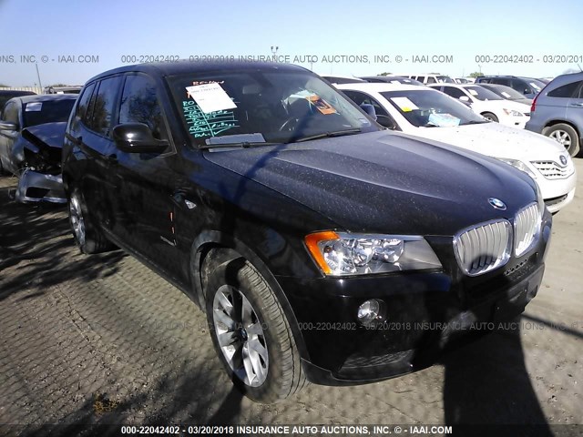 5UXWX9C52D0A32599 - 2013 BMW X3 XDRIVE28I BLACK photo 1