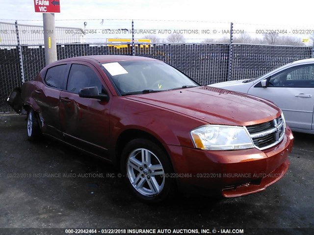 1B3LC56K58N172129 - 2008 DODGE AVENGER SXT ORANGE photo 1