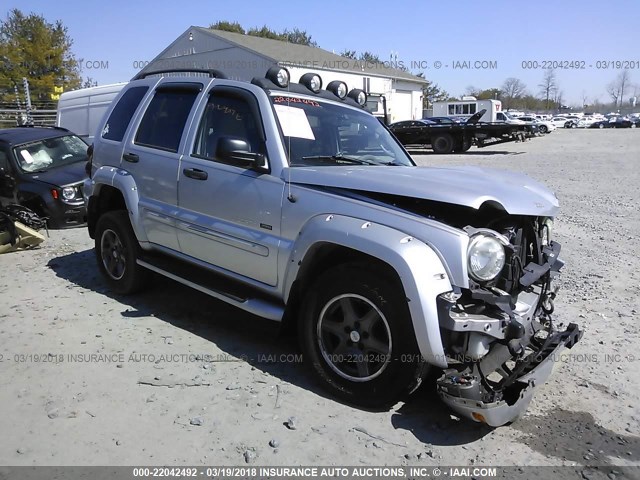 1J4GL38K33W534988 - 2003 JEEP LIBERTY RENEGADE SILVER photo 1