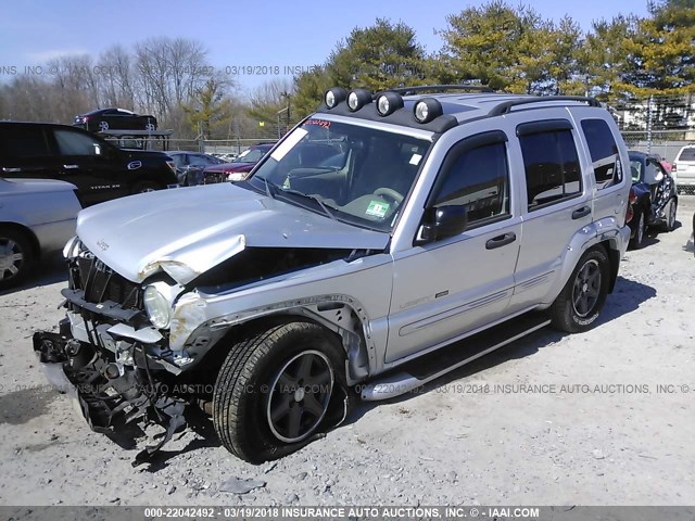 1J4GL38K33W534988 - 2003 JEEP LIBERTY RENEGADE SILVER photo 2