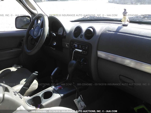 1J4GL38K33W534988 - 2003 JEEP LIBERTY RENEGADE SILVER photo 5