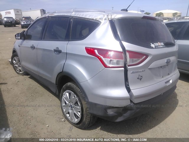 1FMCU0F71DUA78075 - 2013 FORD ESCAPE S SILVER photo 3