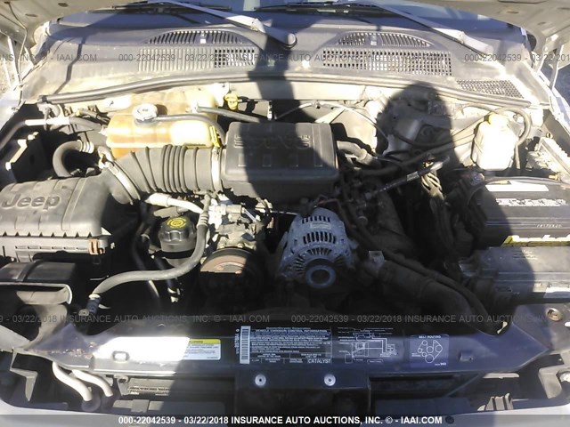 1J4GL48K63W645010 - 2003 JEEP LIBERTY SPORT/FREEDOM ვერცხლისფერი ფოტო 10