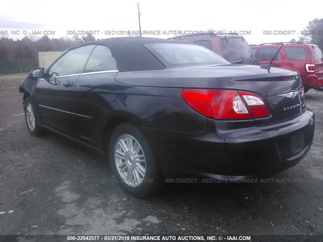 1C3LC45K28N282330 - 2008 CHRYSLER SEBRING BLACK photo 3