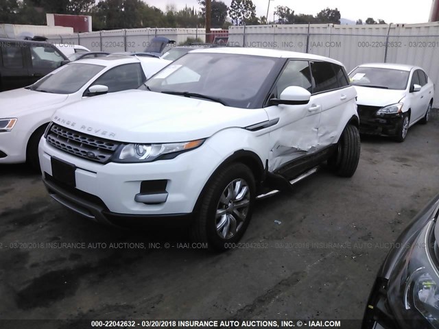 SALVN2BG4FH059567 - 2015 LAND ROVER RANGE ROVER EVOQU PURE WHITE photo 2