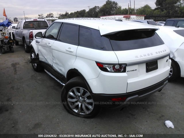 SALVN2BG4FH059567 - 2015 LAND ROVER RANGE ROVER EVOQU PURE WHITE photo 3