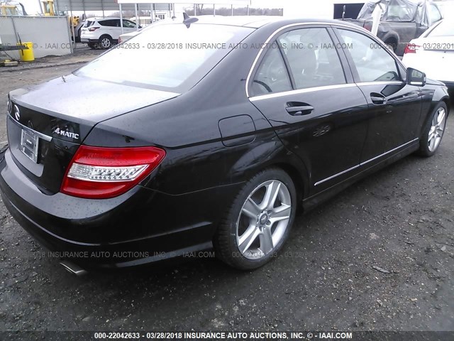 WDDGF8BB5AF449270 - 2010 MERCEDES-BENZ C 300 4MATIC BLACK photo 4