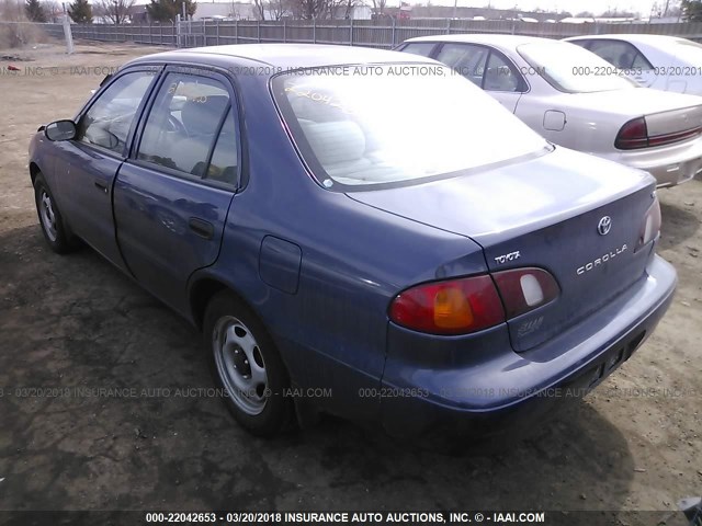 1NXBR12E2YZ318330 - 2000 TOYOTA COROLLA VE/CE/LE BLUE photo 3