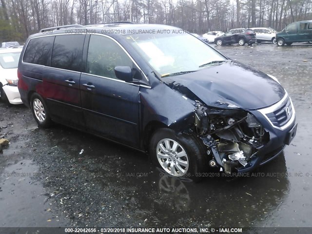 5FNRL3H77AB092695 - 2010 HONDA ODYSSEY EXL ლურჯი ფოტო 1