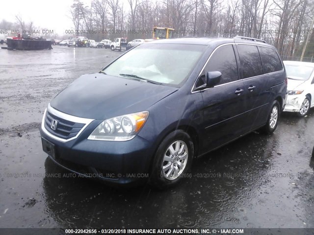 5FNRL3H77AB092695 - 2010 HONDA ODYSSEY EXL ლურჯი ფოტო 2
