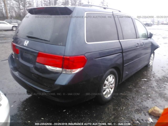 5FNRL3H77AB092695 - 2010 HONDA ODYSSEY EXL ლურჯი ფოტო 4