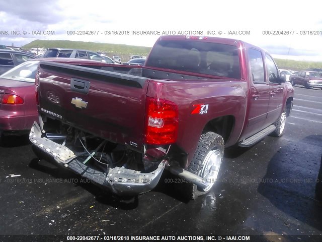 3GCEK33M39G155098 - 2009 CHEVROLET SILVERADO K1500 LTZ BURGUNDY photo 4