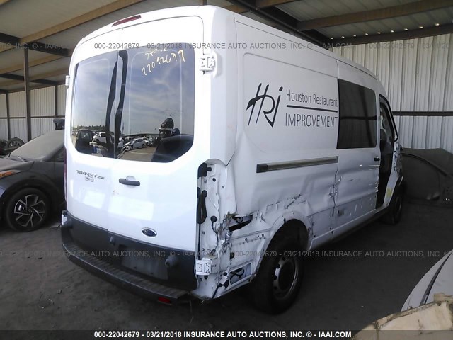 1FTYR2CM0GKA17317 - 2016 FORD TRANSIT T-250 WHITE photo 4