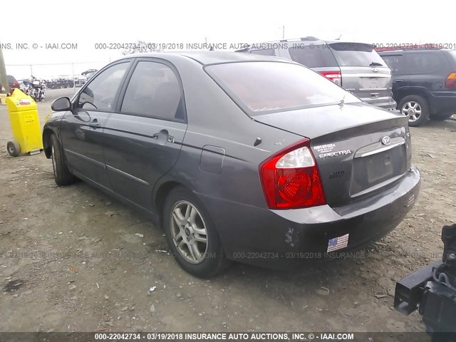 KNAFE121955075083 - 2005 KIA NEW SPECTRA LX/EX GRAY photo 3