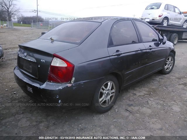 KNAFE121955075083 - 2005 KIA NEW SPECTRA LX/EX GRAY photo 4