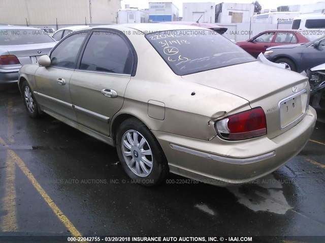 KMHWF35H44A918774 - 2004 HYUNDAI SONATA GLS/LX Champagne photo 3