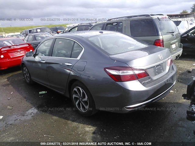 1HGCR2F83HA235284 - 2017 HONDA ACCORD EXL GRAY photo 3