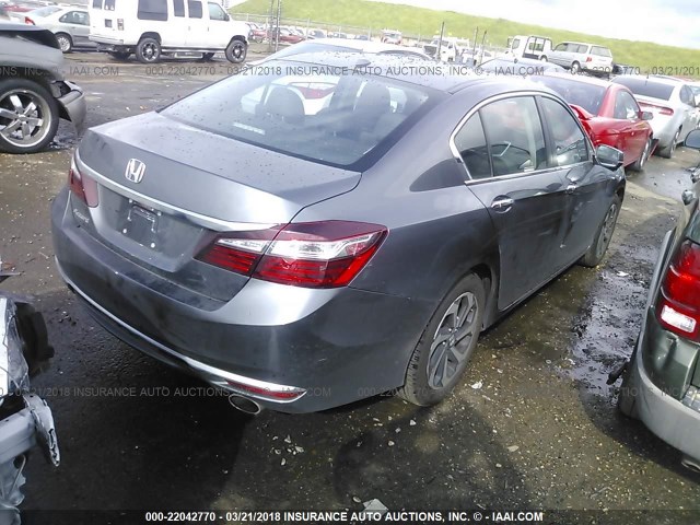 1HGCR2F83HA235284 - 2017 HONDA ACCORD EXL GRAY photo 4