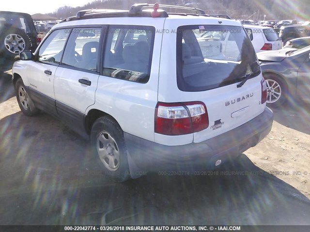 JF1SF63572H735876 - 2002 SUBARU FORESTER L WHITE photo 3