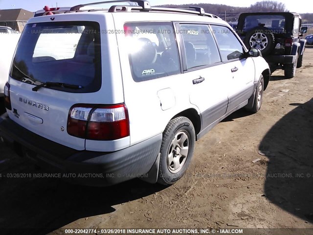 JF1SF63572H735876 - 2002 SUBARU FORESTER L WHITE photo 4