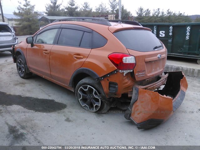 JF2GPAGCXE8285350 - 2014 SUBARU XV CROSSTREK 2.0 LIMITED ORANGE photo 3