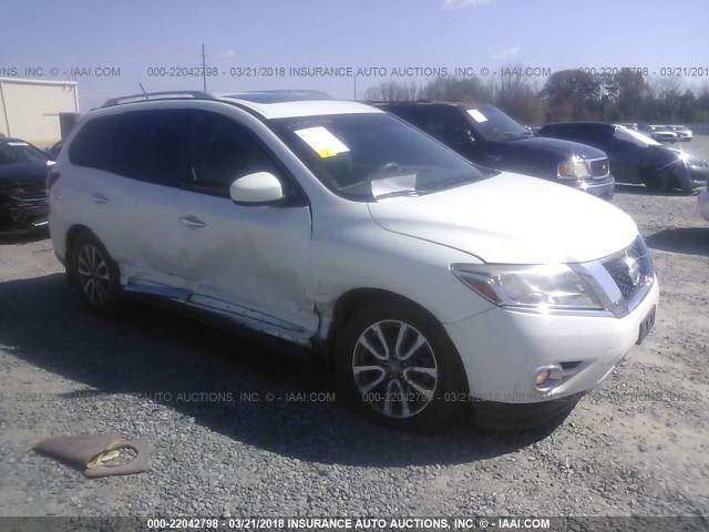 5N1AR2MNXDC612833 - 2013 NISSAN PATHFINDER S/SV/SL/PLATINUM 白色 照片 1