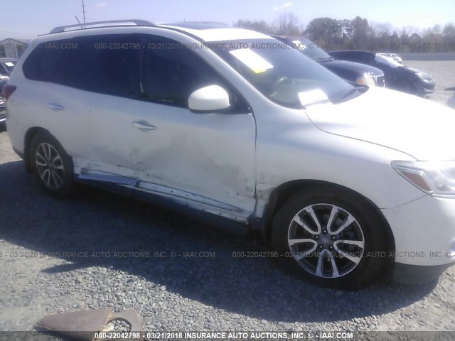 5N1AR2MNXDC612833 - 2013 NISSAN PATHFINDER S/SV/SL/PLATINUM 白色 照片 6