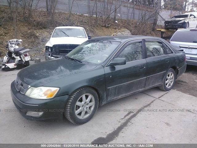 4T1BF28B31U180105 - 2001 TOYOTA AVALON XL/XLS GREEN photo 2