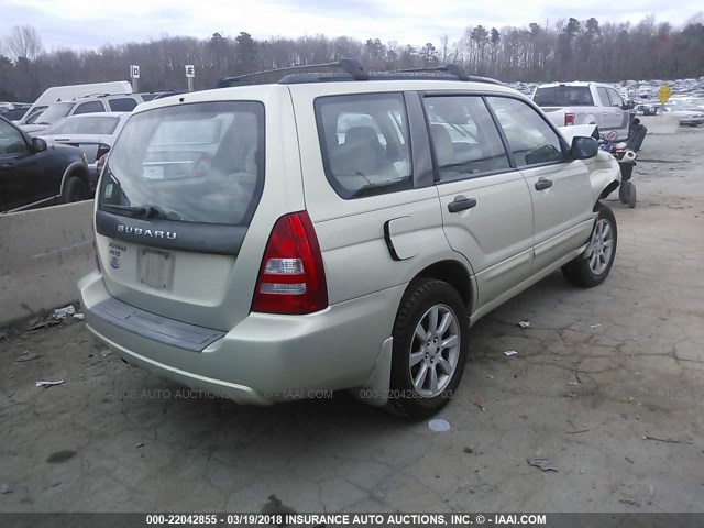 JF1SG65665H727551 - 2005 SUBARU FORESTER 2.5XS ოქროსფერი ფოტო 4