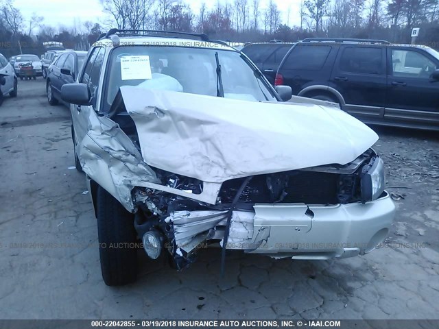 JF1SG65665H727551 - 2005 SUBARU FORESTER 2.5XS ოქროსფერი ფოტო 6