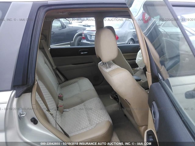 JF1SG65665H727551 - 2005 SUBARU FORESTER 2.5XS ოქროსფერი ფოტო 8