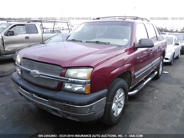 3GNEC12Z35G172158 - 2005 CHEVROLET AVALANCHE C1500 BURGUNDY photo 2