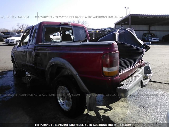 1FTCR15U3PTA46838 - 1993 FORD RANGER SUPER CAB RED photo 3