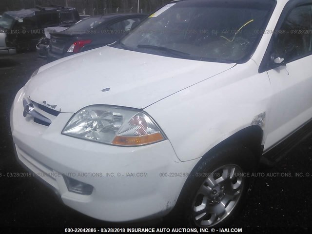 2HNYD18282H503822 - 2002 ACURA MDX WHITE photo 6