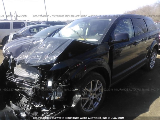 3C4PDDEG4HT594106 - 2017 DODGE JOURNEY GT BLACK photo 2