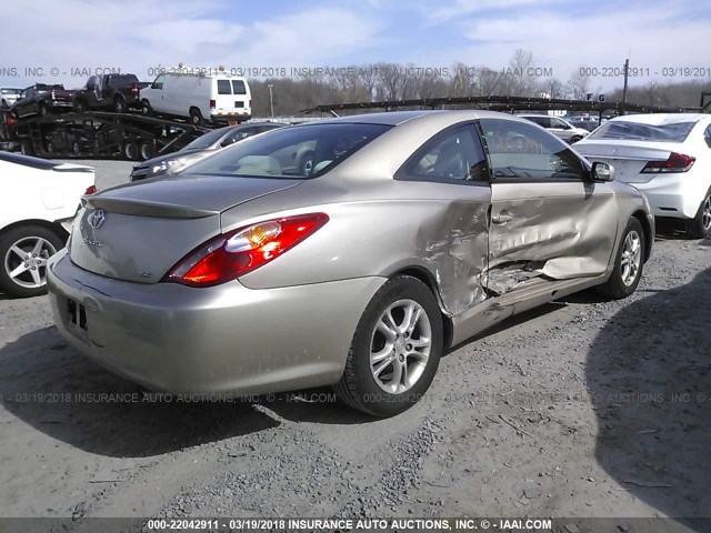 4T1CE38P35U546742 - 2005 TOYOTA CAMRY SOLARA SE/SLE CREAM photo 4