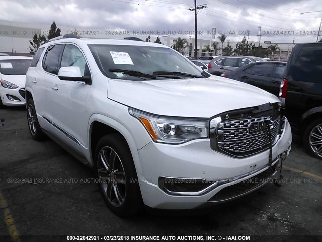 1GKKNPLS2HZ254143 - 2017 GMC ACADIA DENALI WHITE photo 1