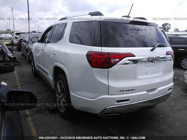 1GKKNPLS2HZ254143 - 2017 GMC ACADIA DENALI WHITE photo 3