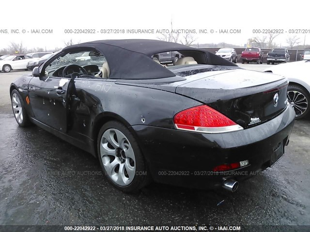 WBAEK73445B326285 - 2005 BMW 645 CI AUTOMATIC 黑色 照片 3