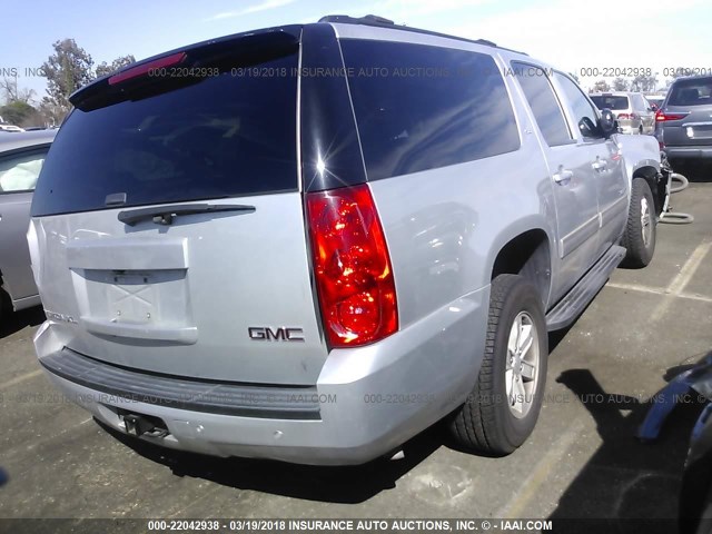 1GKS1KE0XER207299 - 2014 GMC YUKON XL C1500 SLT SILVER photo 4