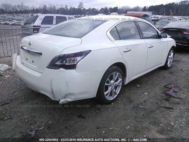 1N4AA5AP6EC491745 - 2014 NISSAN MAXIMA S/SV WHITE photo 4