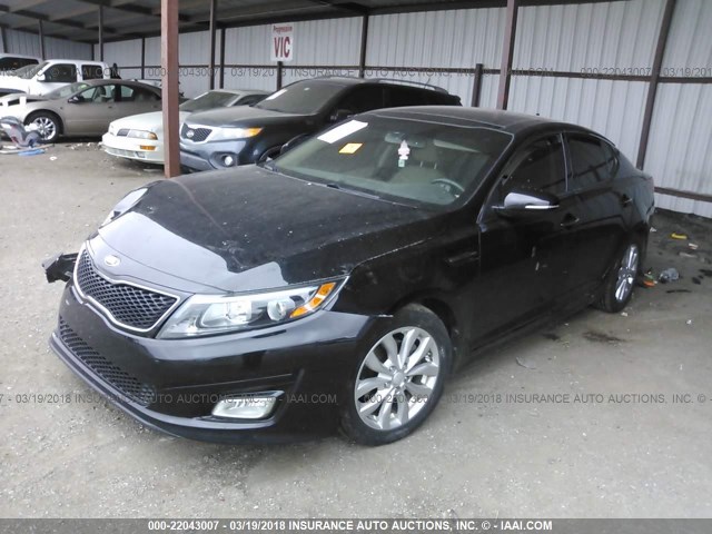 5XXGN4A76EG303549 - 2014 KIA OPTIMA EX BLACK photo 2