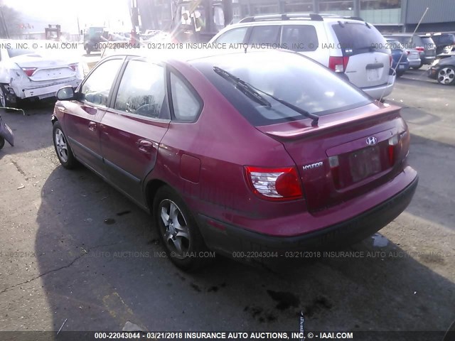 KMHDN56D46U179490 - 2006 HYUNDAI ELANTRA GLS/GT/LIMITED RED photo 3