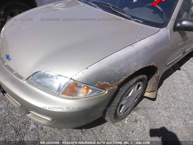 1G1JC524917125699 - 2001 CHEVROLET CAVALIER CNG GOLD photo 6