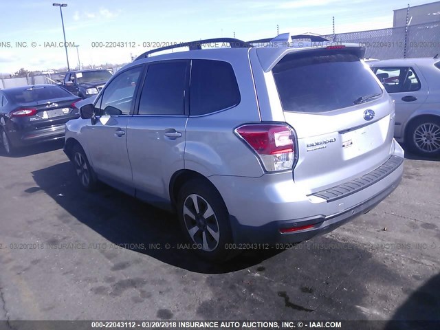 JF2SJARC0JH436974 - 2018 SUBARU FORESTER 2.5I LIMITED SILVER photo 3