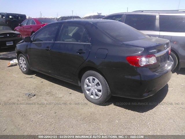 5YFBU4EE8CP006454 - 2012 TOYOTA COROLLA S/LE BLACK photo 3