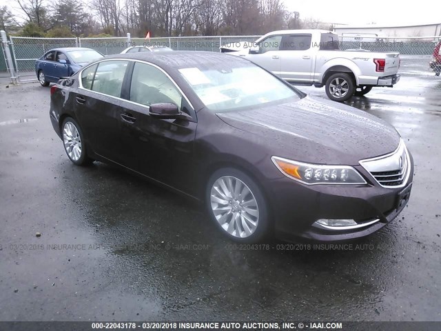 JH4KC1F52FC000502 - 2015 ACURA RLX TECH BROWN photo 1