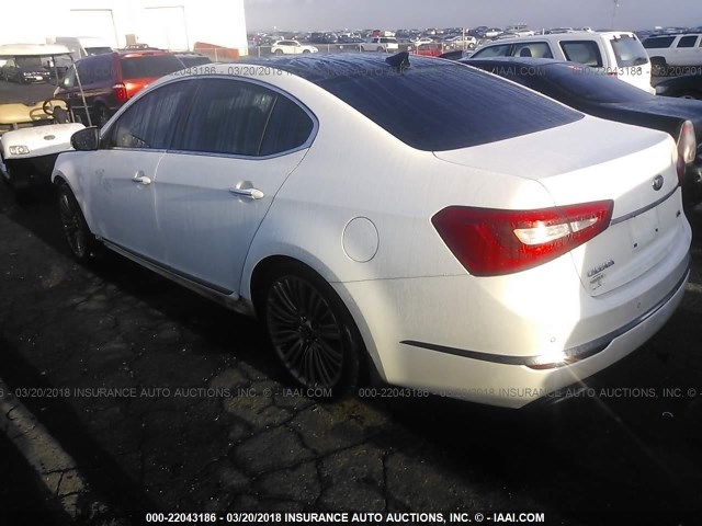 KNALN4D73E5155954 - 2014 KIA CADENZA PREMIUM/LIMITED WHITE photo 3